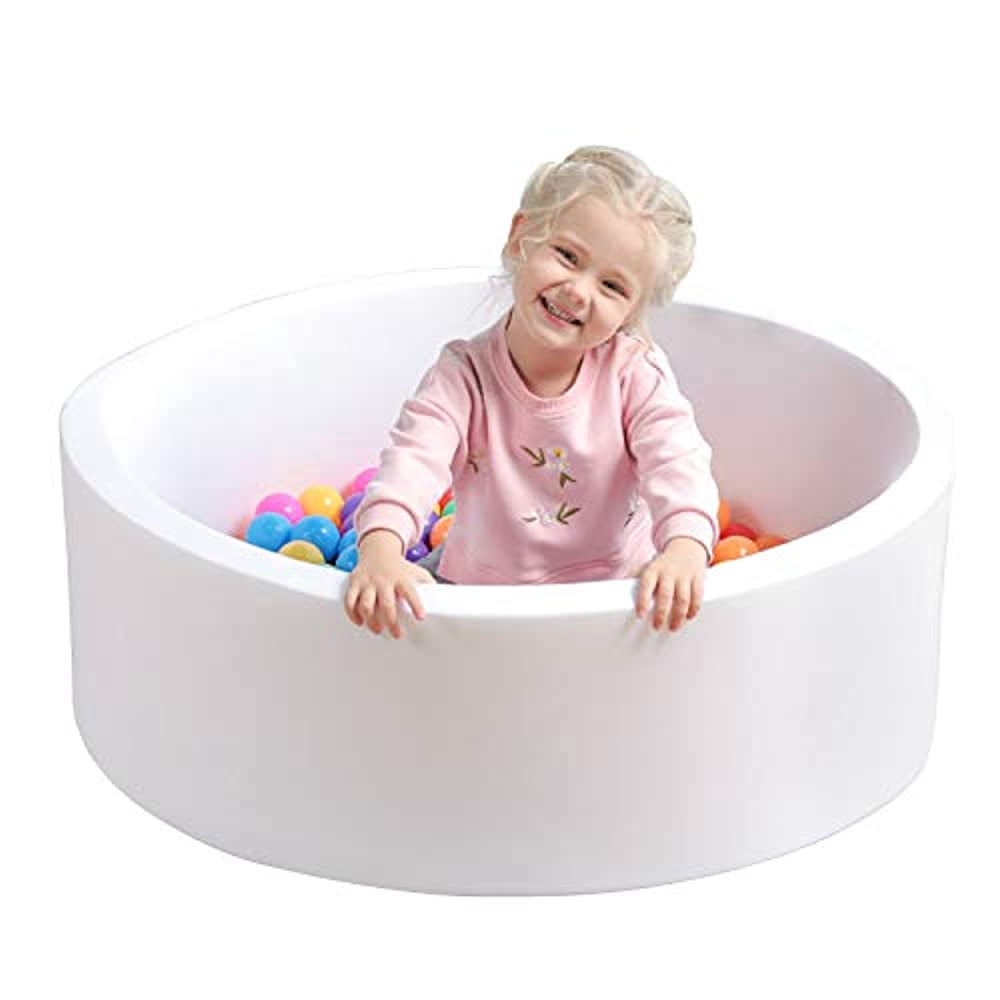 TRENDBOX Soft Foam Sponge Indoor Round Ball Pit Shipped from USA White ...