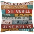 thumbnail image 1 of TRENDIN Patio Rules Throw Pillow Cover Square Pillowcase 18x18 inch PL574TR, 1 of 7