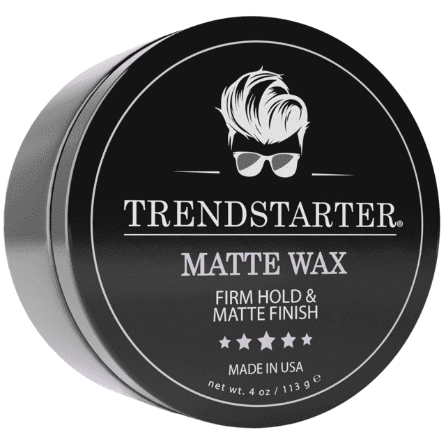 TRENDSTARTER - MATTE WAX, 4oz - Firm Hold - Matte Finish - Water-Based - Signature Fragrance - All-Day Hold - Premium Hair Styling Product - Flake-Free - Easy to Wash Out
