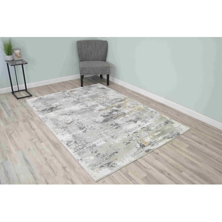 TRENDY Modern Stylish Living Room Rug Design 1403 - 5'2"x7'5", Grey