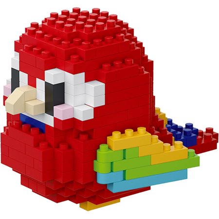CONUSEA Small Parrots Building Blocks Kits, 12 Color Mini Bricks Birds Series Animals Toys for Kids Gifts
