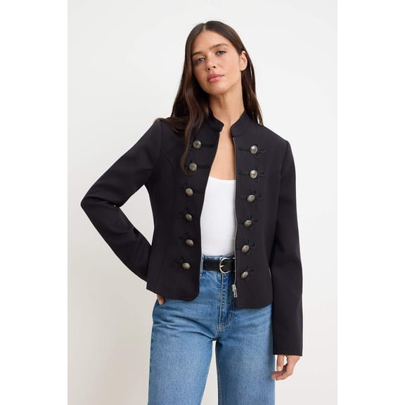 TRENDYOLMİLLA Women's Black Plain Long Fitted Jackets