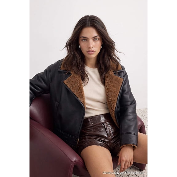 TRENDYOLMİLLA Women's Black Plain Oversize Winter Jackets