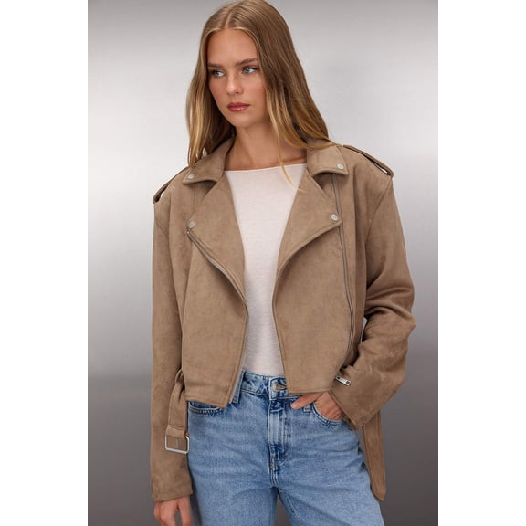 TRENDYOLMİLLA Women's Brown Plain Three-Quarter Sleeve Regular fit Winter Jackets