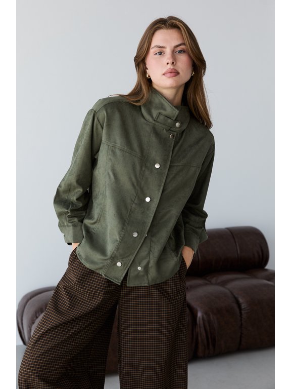 TRENDYOLMİLLA Women's Green Plain Long Oversize Jackets