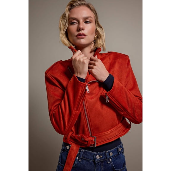 TRENDYOLMİLLA Women's Red Plain Three-Quarter Sleeve Regular fit Winter Jackets