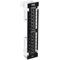 thumbnail image 1 of TRENDnet TC-P12C6V 12 Port Cat6 Patch Panel, Unshielded Patch Panel with Wall Mount and 89D Bracket, Black, 1 of 10