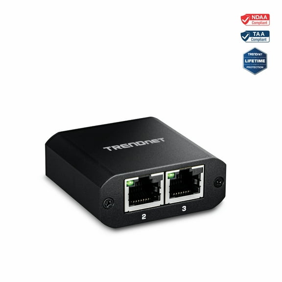 TRENDnet TEG-102S,2-Port Gigabit Splitter with USB Type C Power