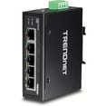 thumbnail image 1 of TRENDnet  5-Port Hardened Industrial Gigabit Din-Rail Switch, 1 of 1