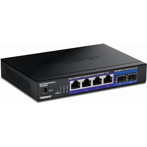 TRENDnet TEG-S562, 6-Port Multi-Gig Network Switch, Unmanaged Desktop Ethernet Switch with Metal Housing, Black