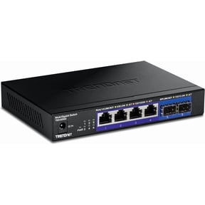 TRENDnet TEG-S562, 6-Port Multi-Gig Network Switch, Unmanaged Desktop Ethernet Switch with Metal Housing, Black