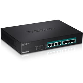 TRENDnet 8-Port Gigabit GREENnet PoE+ Switch; TPE-TG81g; 8 x Gigabit PoE+ Ports; Rack Mountable; Up to 30 W Per Port with 110 W Total Power Budget; Ethernet Network Switch; Metal; Lifetime Protection