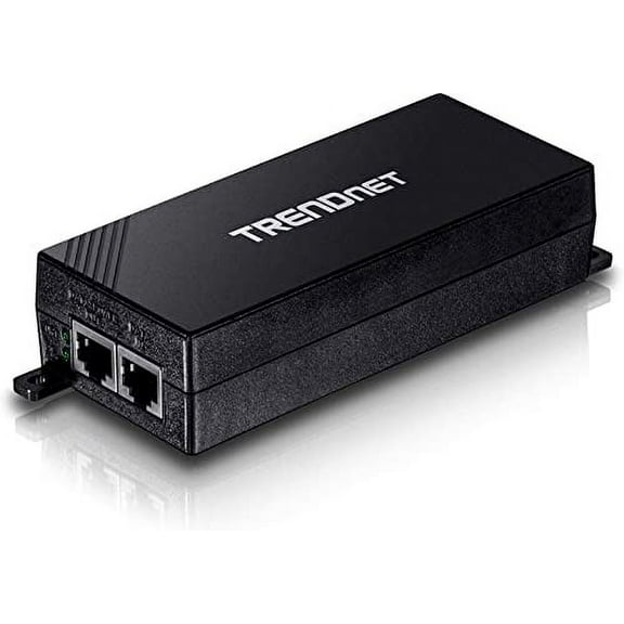 TRENDnet Gigabit Power Over Ethernet Plus Injector, TPE-115GI, Converts Non-Poe Gigabit to Poe+ or PoE Gigabit, Supplies PoE (15.4W) or PoE+ (30W) Power Network Distances Up to 100 M (328 ft.),Black