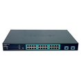 thumbnail image 1 of TRENDnet  Gigabit Web Smart PoE Switch 24 x 10-100Base-TX LAN 2 x 10-100-1000Base-T LAN Managed Ethernet Switch, 1 of 1