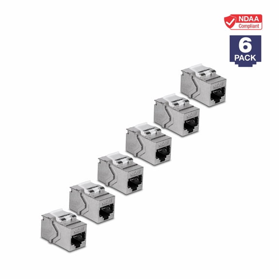 TRENDnet TC-KC06C6A,Cat6A RJ45 Keystone Inline Coupler Keystone Jack, 6-Pack