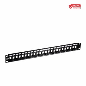 TRENDnet TC-KP24 24-Port Blank Keystone Patch Panel with 1U 19-Inch Rackmount, SPCC Steel