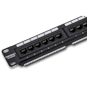 TRENDnet TC-P24C6 Cat6 24-Port Unshielded Rackmount Patch Panel, 250MHz, Gigabit Ready