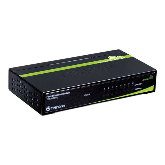 TRENDnet TE100 S80g - Switch - 8 x 10/100 - desktop