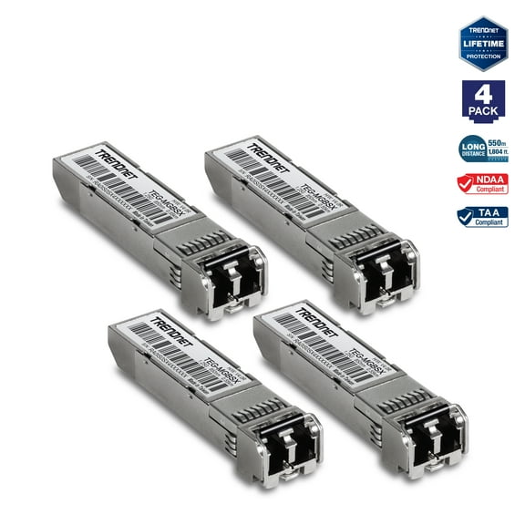 TRENDnet TEG-MGBSX/4, 4-Pack SFP Multi-Mode LC Module (550m)