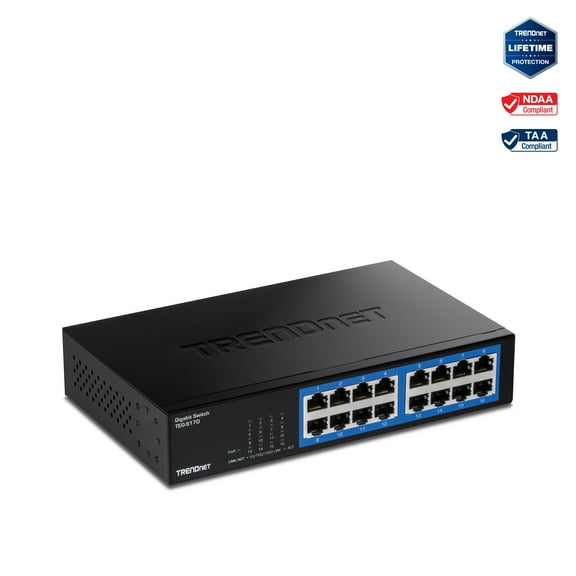 TRENDnet TEG-S17D, 16-Port Gigabit Desktop Switch