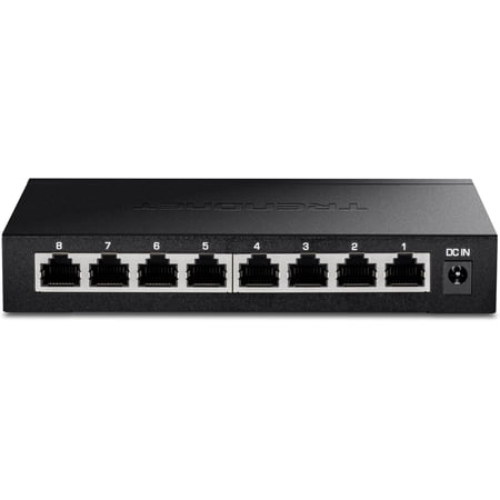 TRENDnet TEG-S380 8-Port 2.5 G Multi-Gig Unmanaged Gaming Network Switch, 40Gbps Switching Capacity, Black
