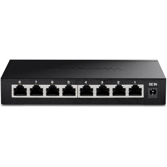 TRENDnet TEG-S380 8-Port 2.5 G Multi-Gig Unmanaged Gaming Network Switch, 40Gbps Switching Capacity, Black