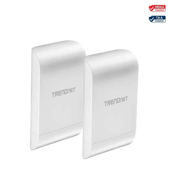 TRENDnet TEW-740APBO2K,10dBi Wireless N300 Outdoor PoE Pre-Configured Point-to-Point Bridge Kit