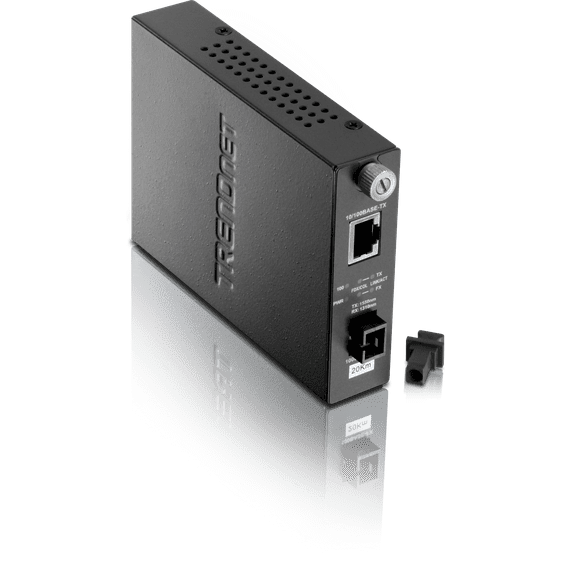 TRENDnet TFC-110S20D5 100Base-TX to 100Base-FX Dual Wavelength Single Mode SC Fiber Converter TX1550 (20KM, 12.4Miles)