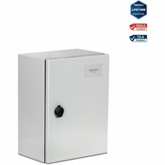 TRENDnet TI-CA2, Outdoor IP66 Steel Enclosure with Lockable Hinged Door