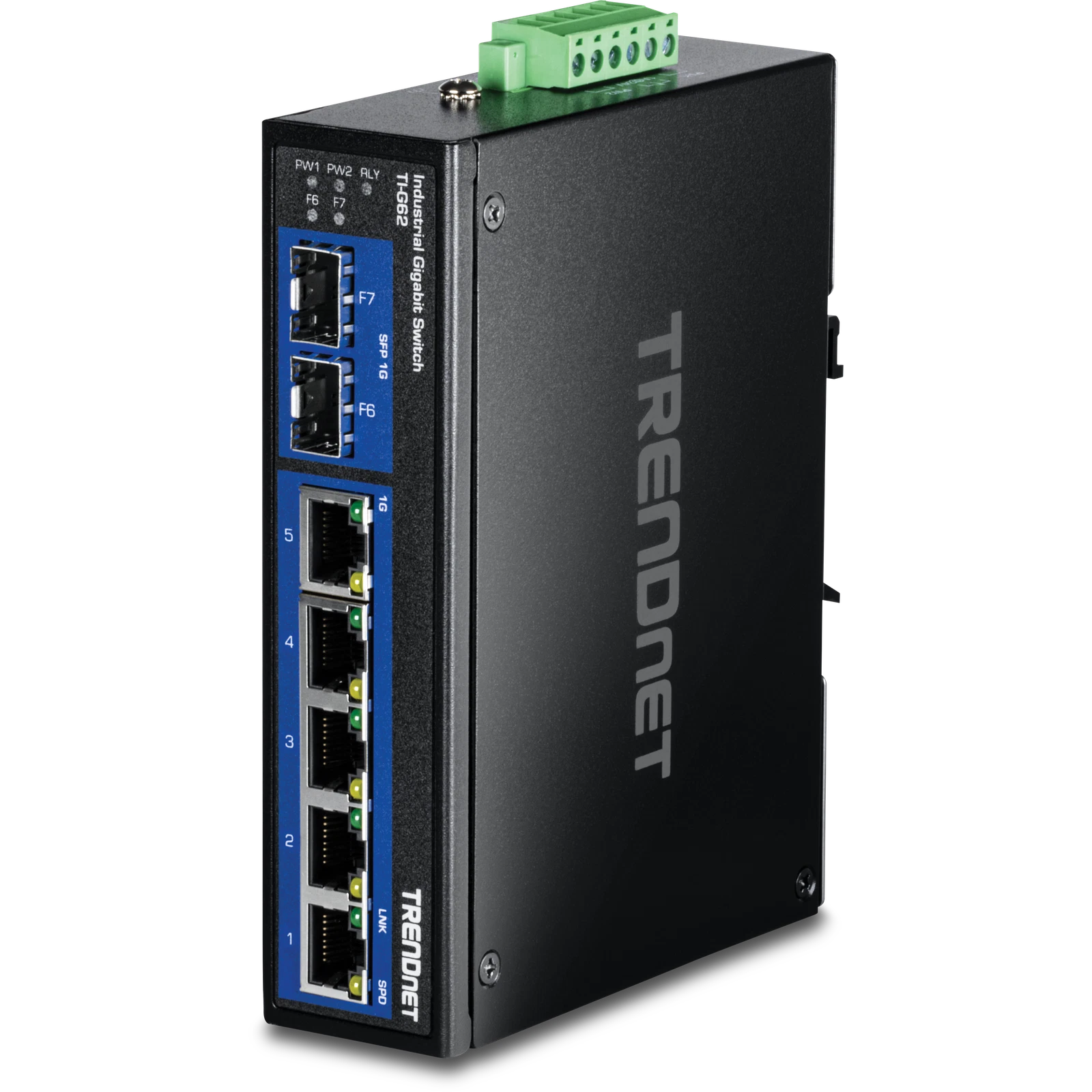 TRENDnet TI-G62 7-Port Industrial Gigabit DIN-Rail Switch