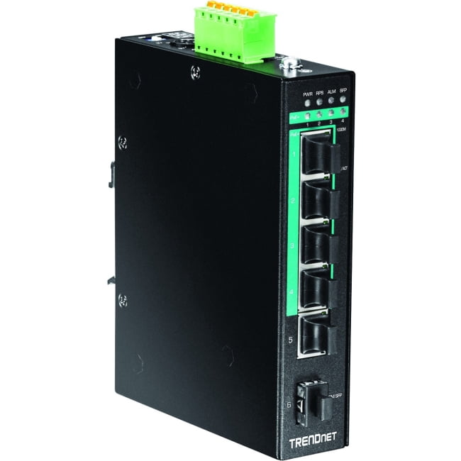 TRENDnet TI-PG541 5-port Hardened Industrial Gigabit PoE+ DIN-Rail Switch