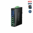 thumbnail image 1 of TRENDnet TI-PG62B, 6-Port Industrial Gigabit PoE+ DIN-Rail Network Switch, 1 of 12