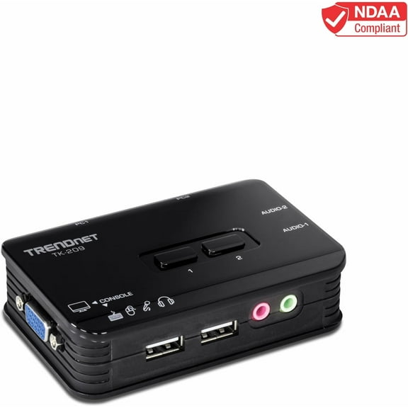TRENDnet TK-209K,2-Port USB KVM Switch Kit with Audio