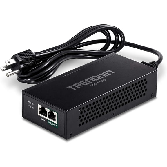 TRENDnet TPE-119GI Gigabit PoE Injector, 95W PoE++ Injector with 802.3bt Auto-Sensing and 100 m Range