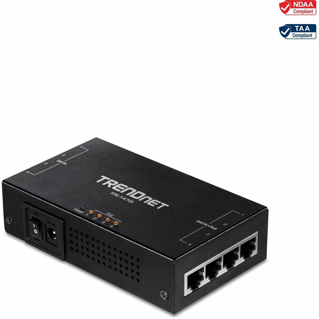 trendnet-tpe-147gi-65w-4-port-gigabit-poe-injector-walmart