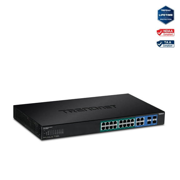 TRENDnet TPE-1620WS, 20-Port Gigabit Web Smart PoE+ Switch