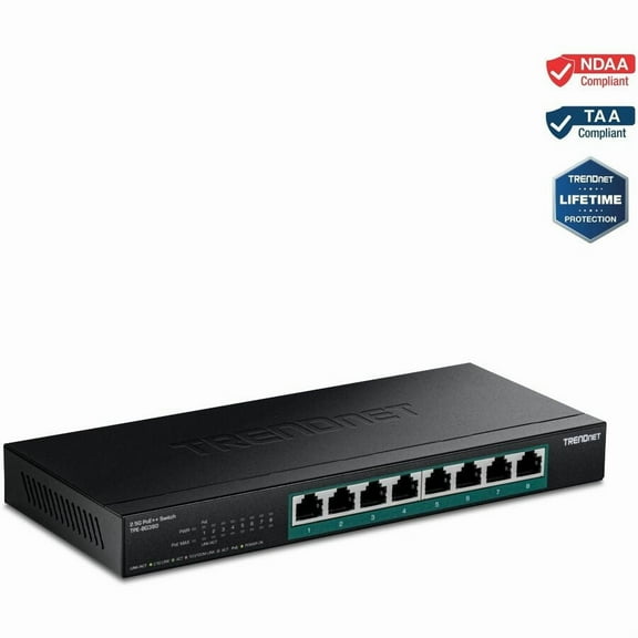TRENDnet TPE-BG380, 8-Port 2.5G PoE++ Switch