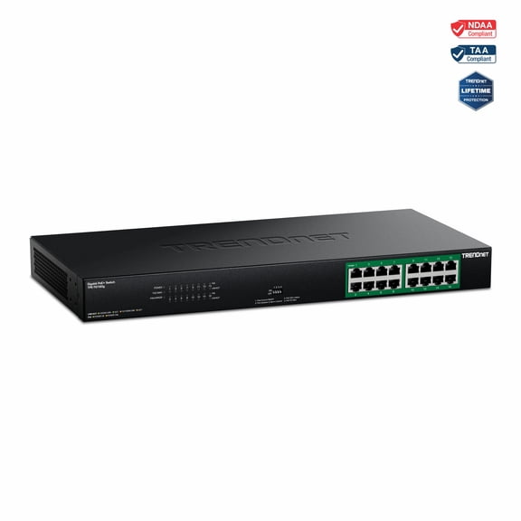 TRENDnet TPE-TG160g 16-Port Gigabit PoE+ Switch