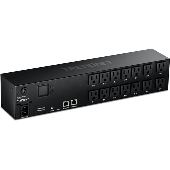 TRENDnet TPI-L14,14-Outlet Managed 2U Rackmount Switched Power Distribution Unit