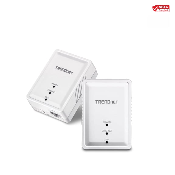 TRENDnet TPL-406E2K 500 AV Nano Powerline Ethernet Wifi Booster, Network Adapter Kit, 2 Piece