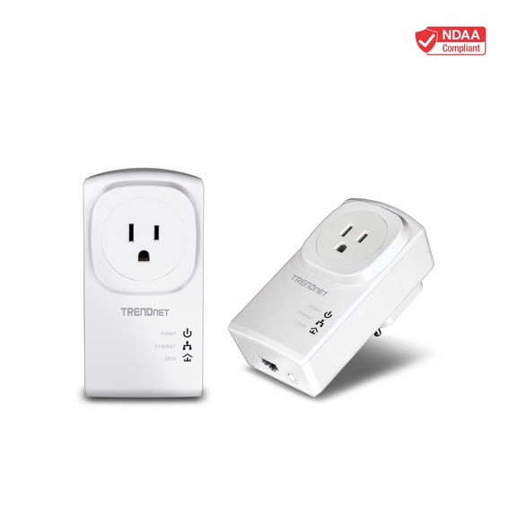 TRENDnet TPL-407E2K 500 AV Compact Powerline Adapter Kit /w Pass Through