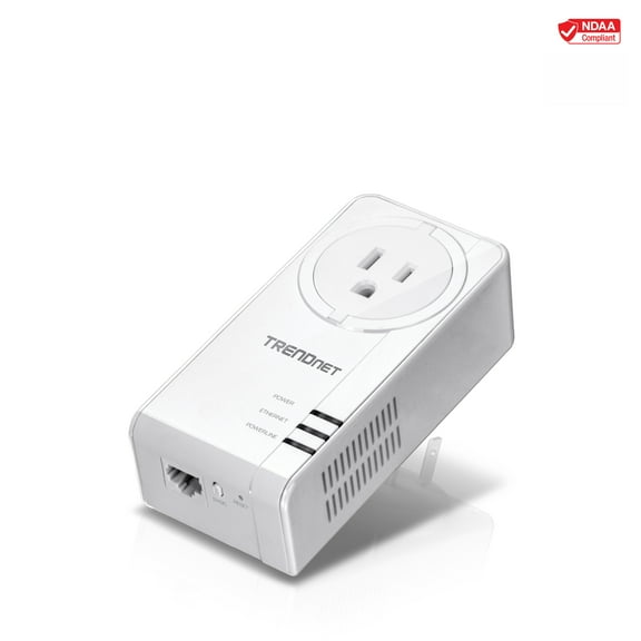 TRENDnet TPL-423E Powerline 1300 AV2 Adapter with Built-in Outlet