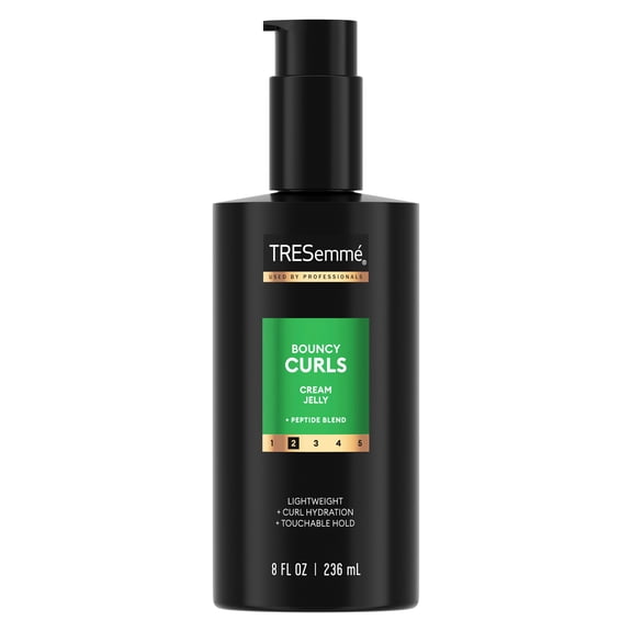 TRESemmé Styling Aid for Lightweight + Curl Hydration + Touchable Hold Bouncy Curls with Peptide Blend, 8 fl oz 1 count