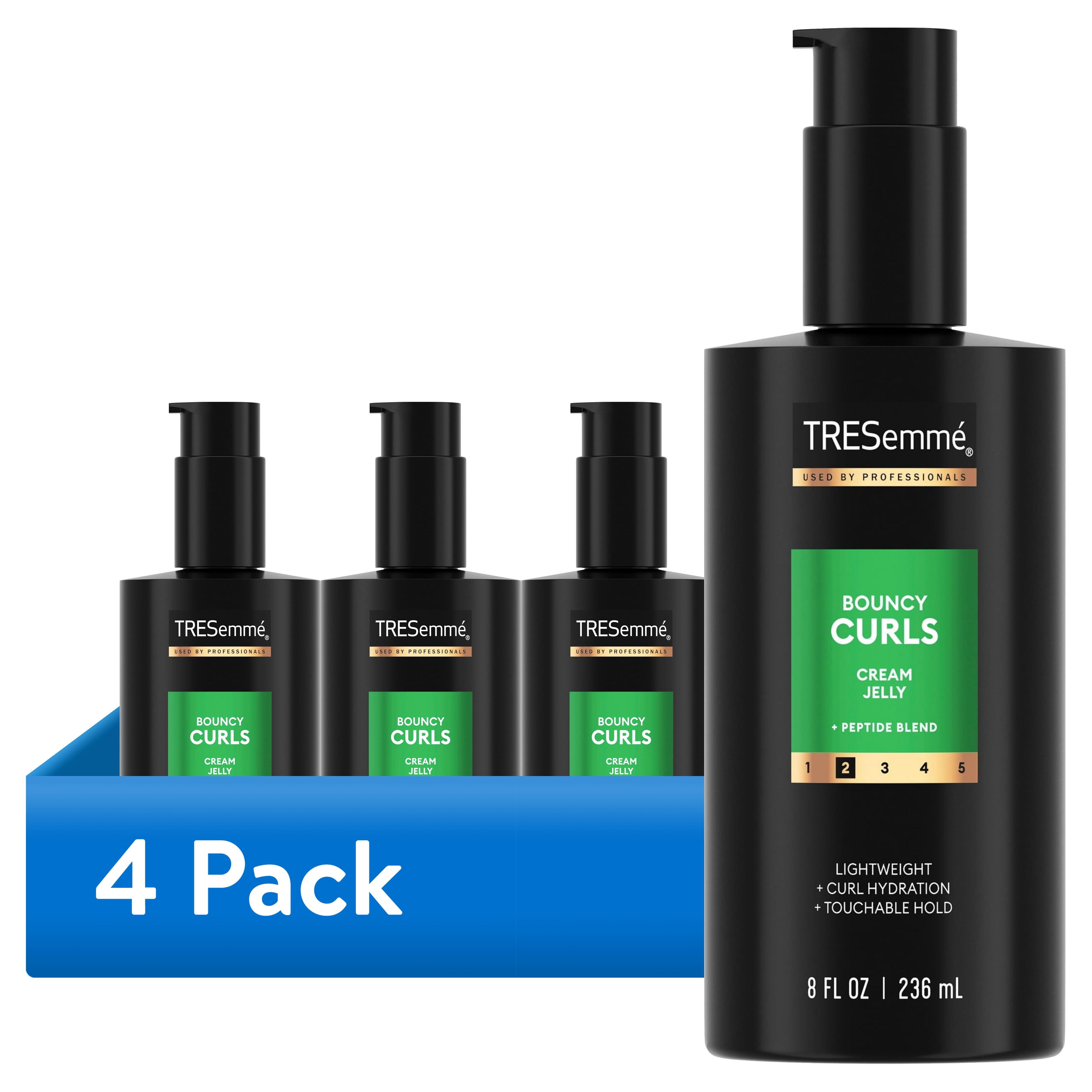 (4 pack) TRESemmé Styling Aid for Lightweight + Curl Hydration + Touchable Hold Bouncy Curls with Peptide Blend, 8 fl oz 1 count