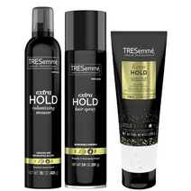 TRESemme Extra Hold Volumizing Hair Styling Mousse, Frizz Control Hair Styling Gel, & Humidity Resistant Hairspray Set, 15 oz