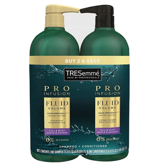 TRESemme Pro Infusion Fluid Volume Shampoo and Conditioner Pack, 33.8 oz.