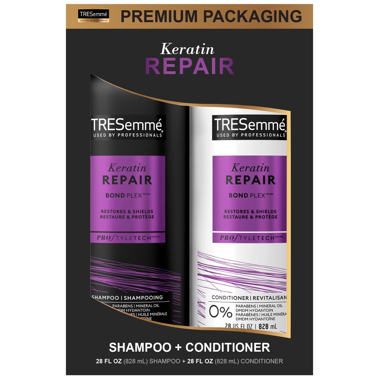 TRESemmé Keratin Shampoo and Conditioner Set for Dry Damaged Hair