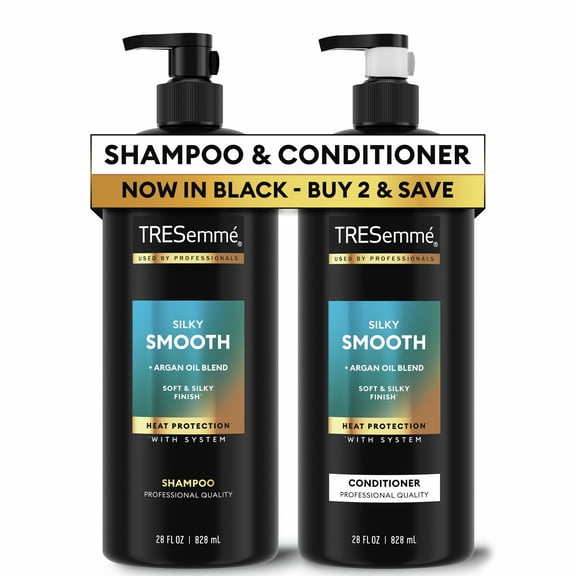 Tresemme Silky & Smooth Anti-Frizz Shampoo & Conditioner Frizzy Hair, 28 Fl oz 2 Pack
