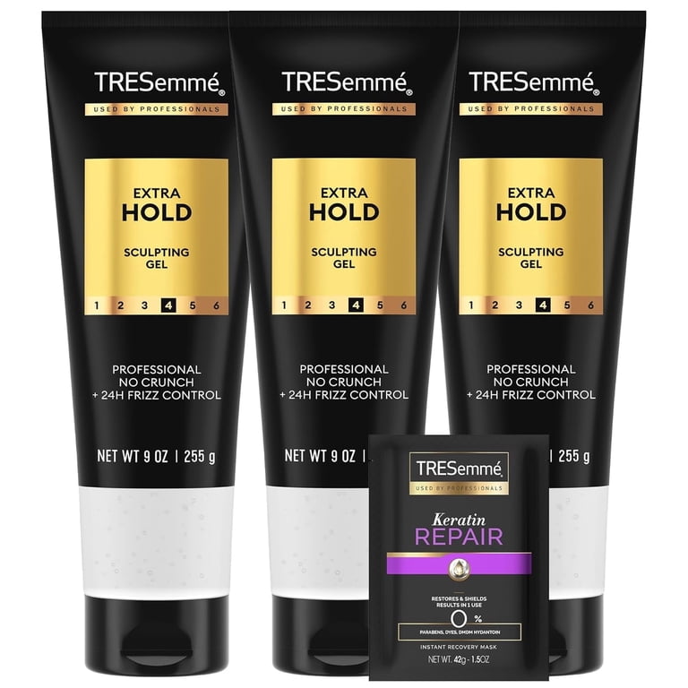 TRESemm√© Hair Gel, Extra Hold, Alcohol-Free, Frizz Control, 3