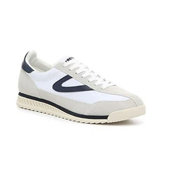 TRETORN Rawlins Women's Vintage Lace-Up Casual Tennis Sneakers, White/Navy 8.5